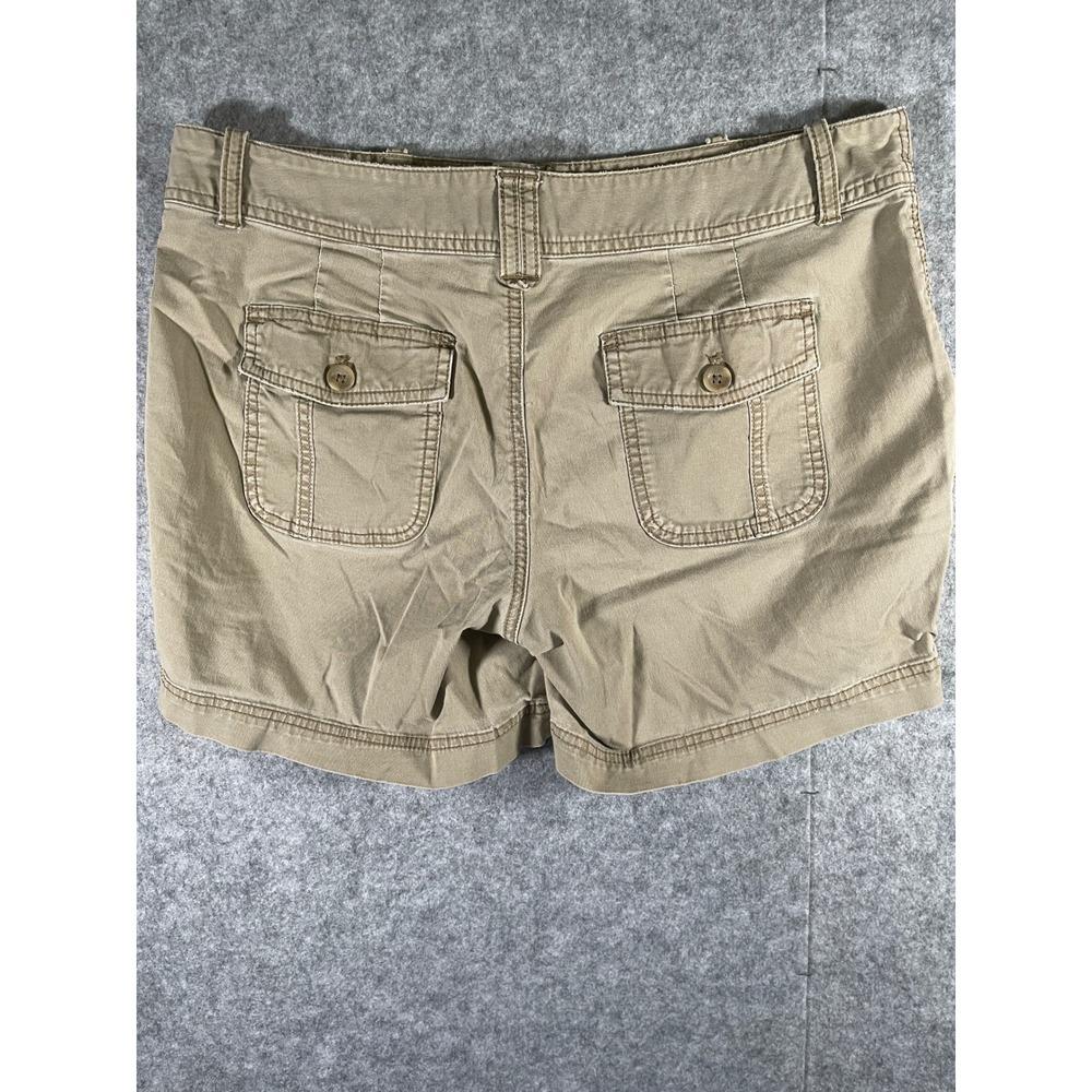 Eddie Bauer Heritage Fit Khaki Shorts Womens 10 Tan Cotton Stretch Utility Chino - Picture 4 of 6